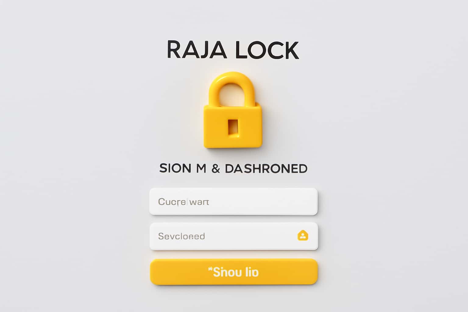 Raja Lock Sign In & Dashboard Interface