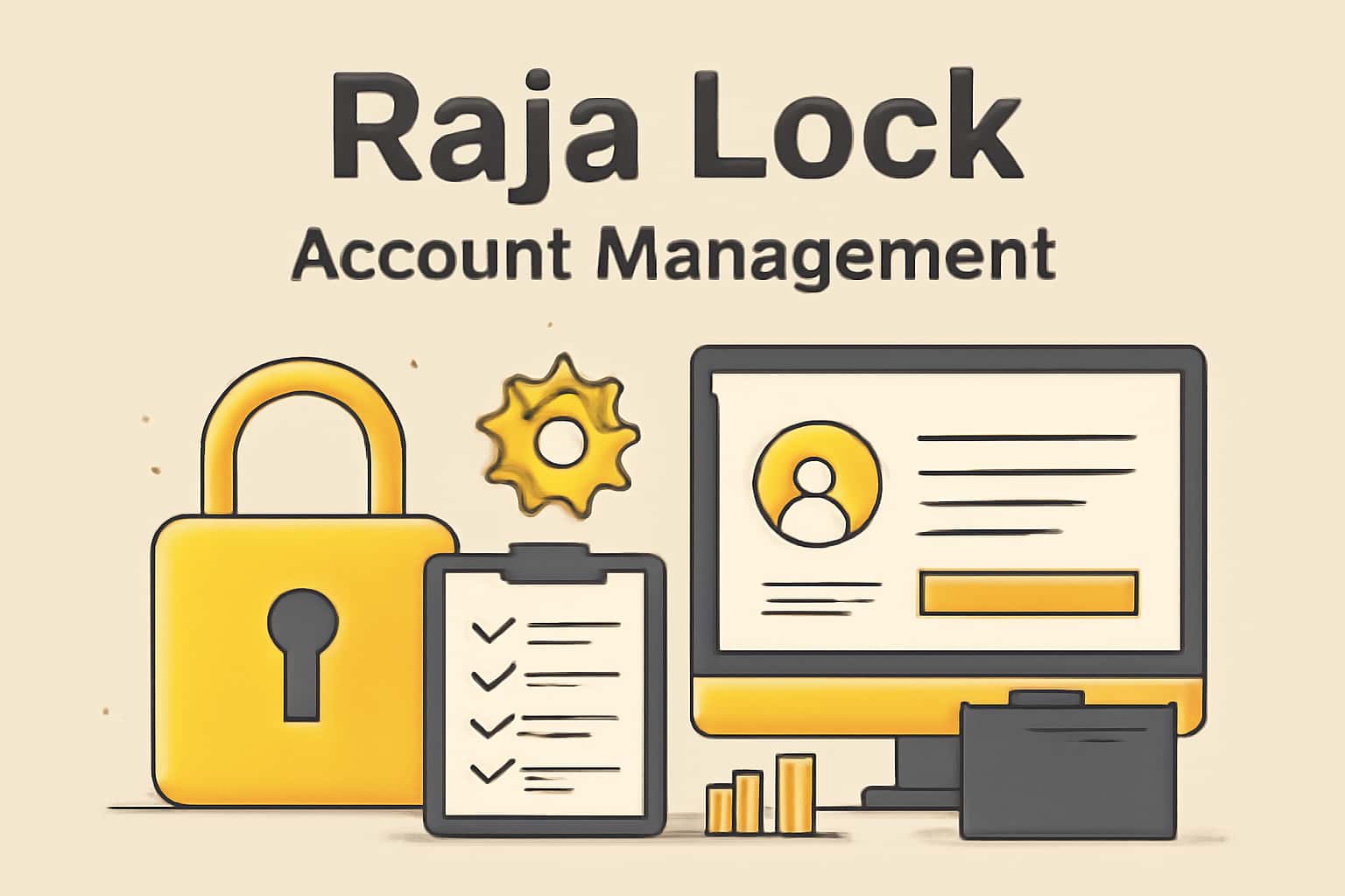 An informative visual representation of Raja Lock Account Management, highlighting the importance of account security and management.