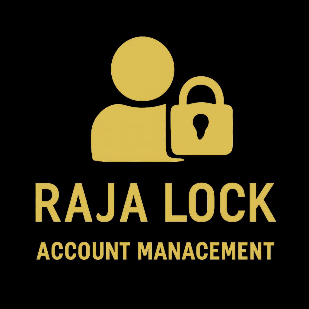 An icon symbolizing Raja Lock Account Management, emphasizing guidance and user support.