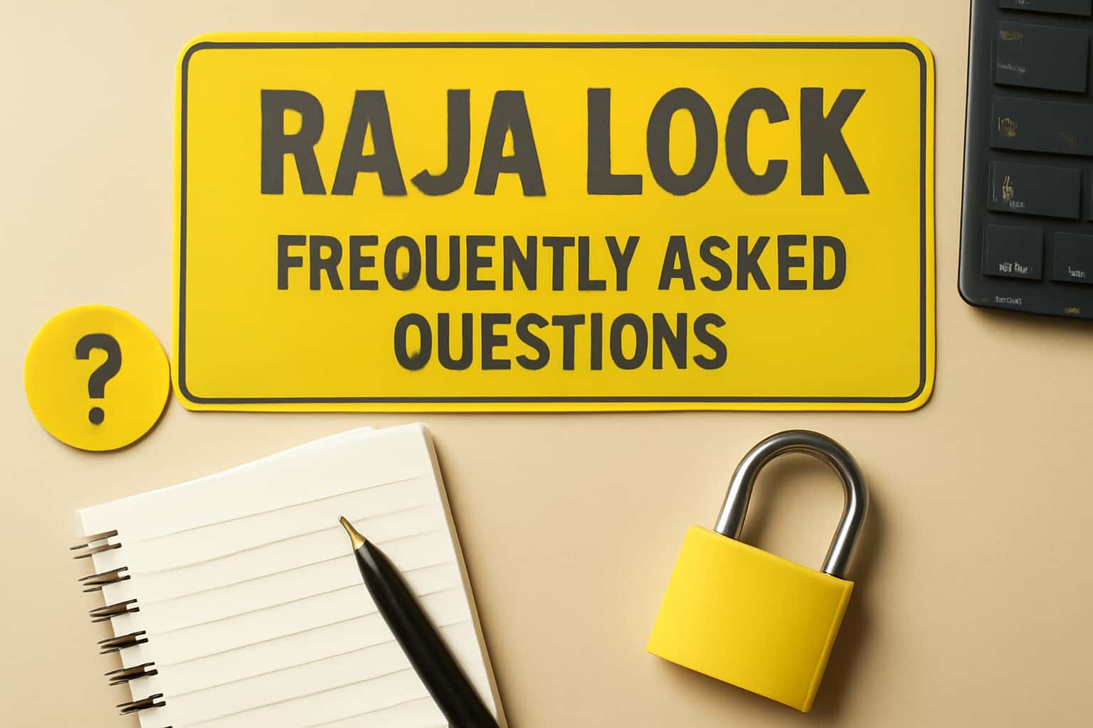 Visual representation of Raja Lock Frequently Asked Questions with a high-tech design.