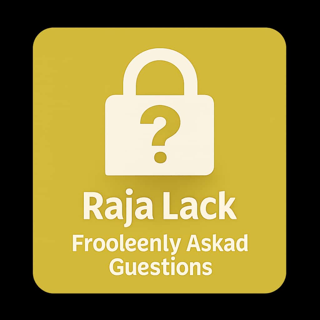Minimalist badge for Raja Lock FAQs.