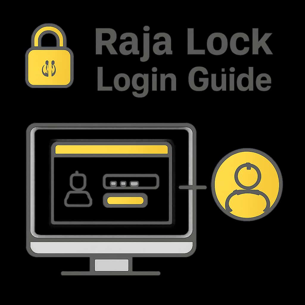 A diagram illustrating the login process for Raja Lock.