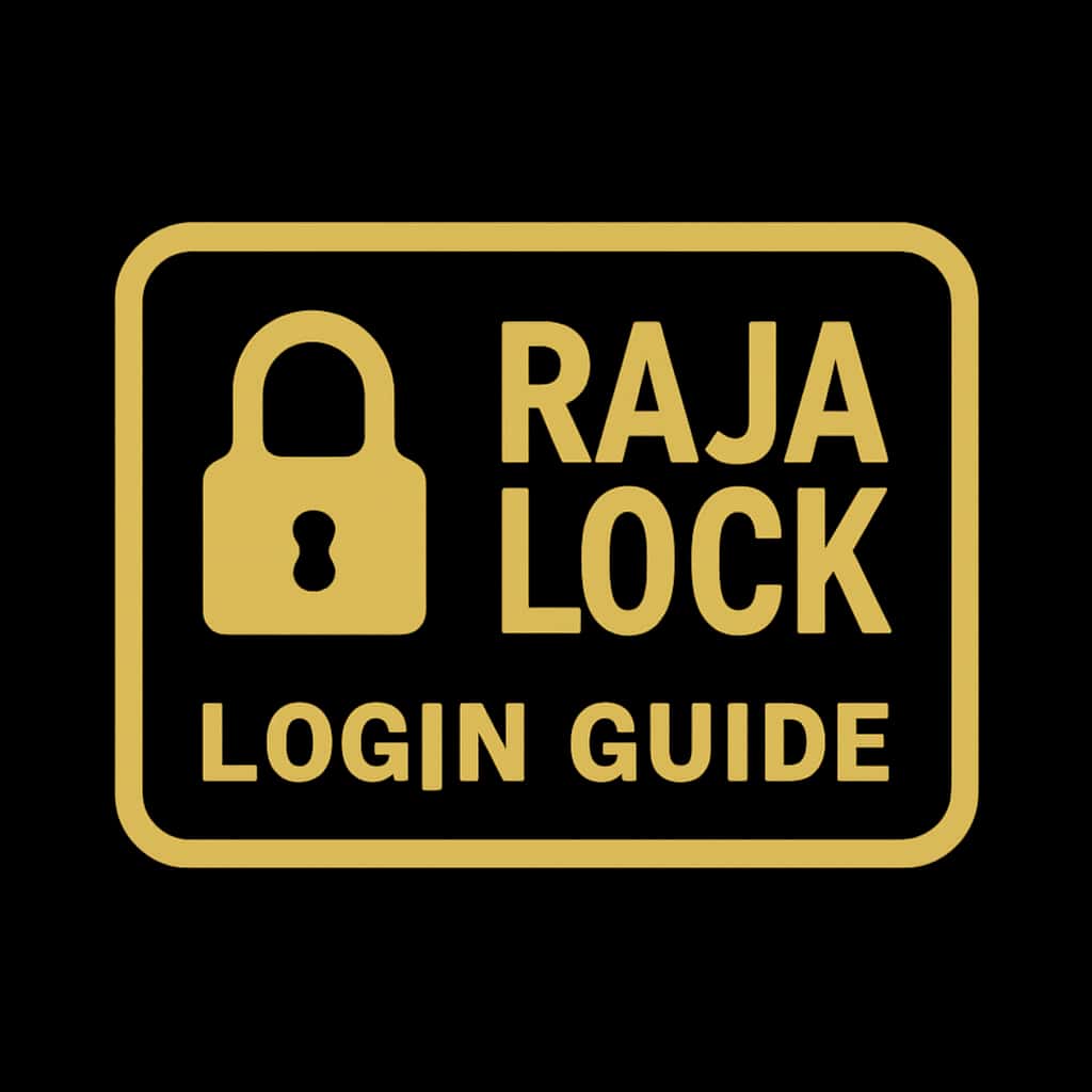 A simple badge illustrating the Raja Lock Login Guide.