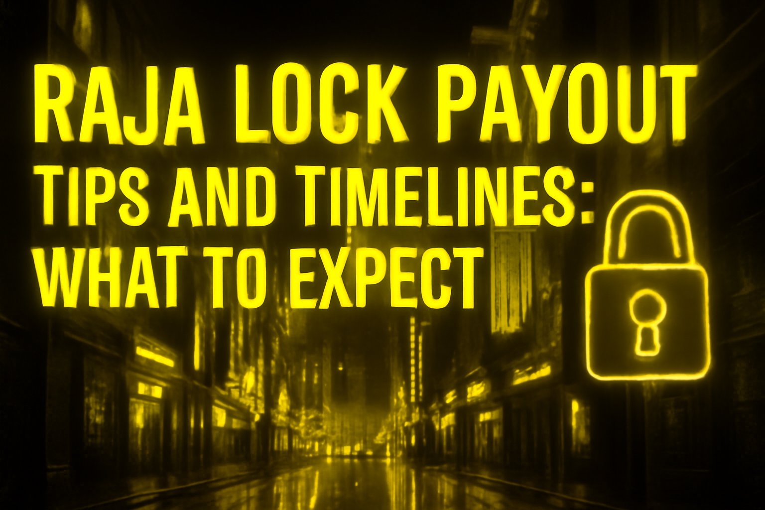 A high-tech depiction of securing a digital account, featuring the text 'Raja Lock' with #c7bc22 accents.